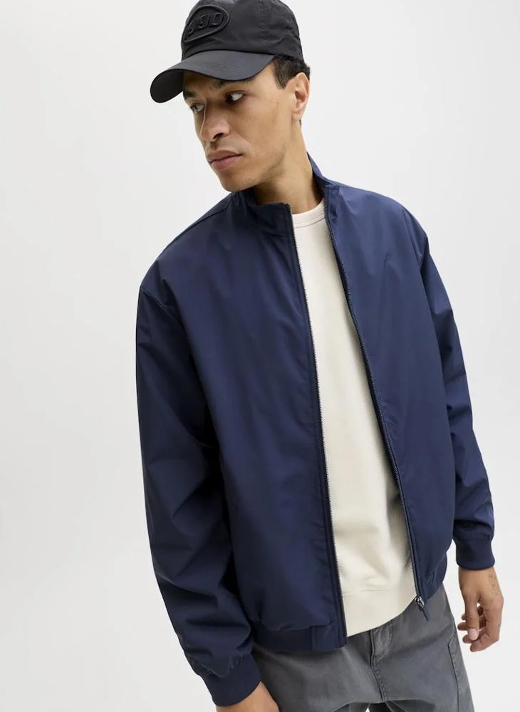 JACK & JONES  solid zip through bomber jacket for Men | Best Price UAE